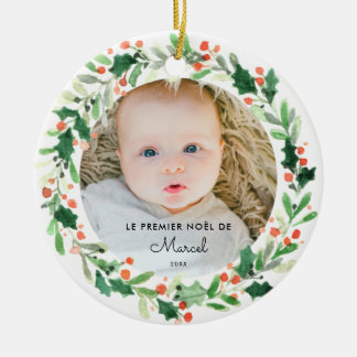 Boule De Noël Personnalisée 1er Noël de Bébé Julgransprydnad Keramik