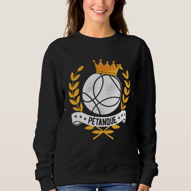 Boule Queen Petanque Crown Ball Boule Bocce King T Shirt (Framsida)