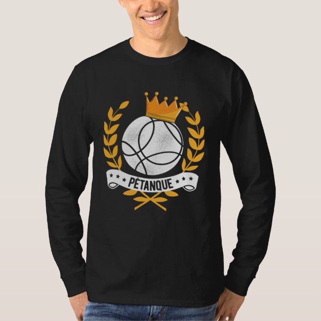 Boule Queen Petanque Crown Ball Boule Bocce King T Shirt (Framsida)