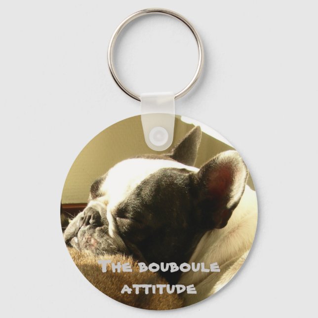 Bouledogue francais attitude nyckelring (Framsida)