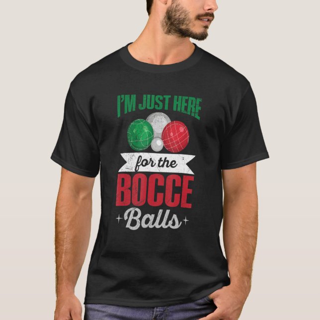 Boules Bocce Boll-citat för en italiensk Boll T Shirt (Framsida)