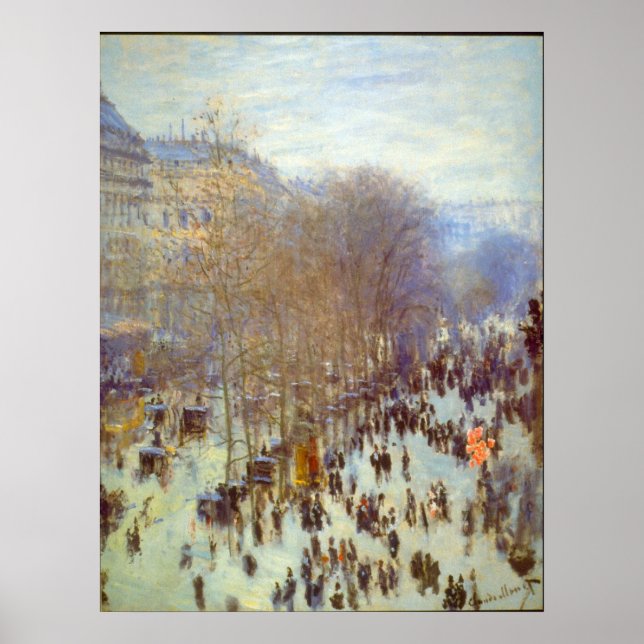 Boulevard Capucines av Claude Monet Poster (Framsidan)