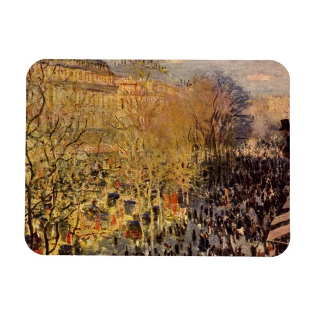 Boulevard des Capucines av Claude Monet, Fin konst Magnet (Horisontell)