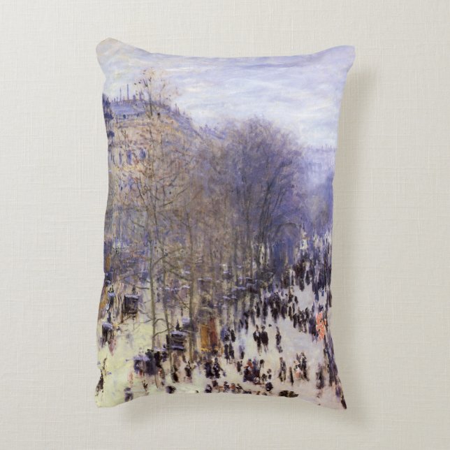 Boulevard des Capucines av Claude Monet, Fin konst Prydnadskudde (Baksidan(Vertikal))