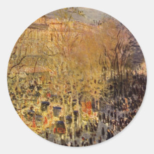 Boulevard des Capucines av Claude Monet, Fin konst Runt Klistermärke