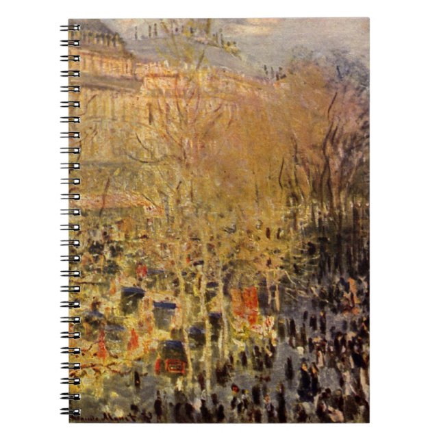 Boulevard des Capucines av Claude Monet, Finkonst Anteckningsbok (Framsidan)