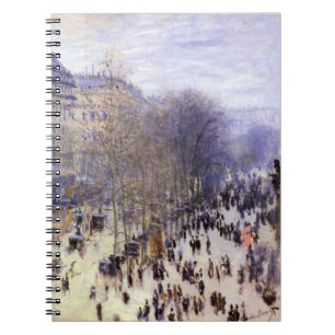 Boulevard des Capucines av Claude Monet, Finkonst Anteckningsbok Med Spiral