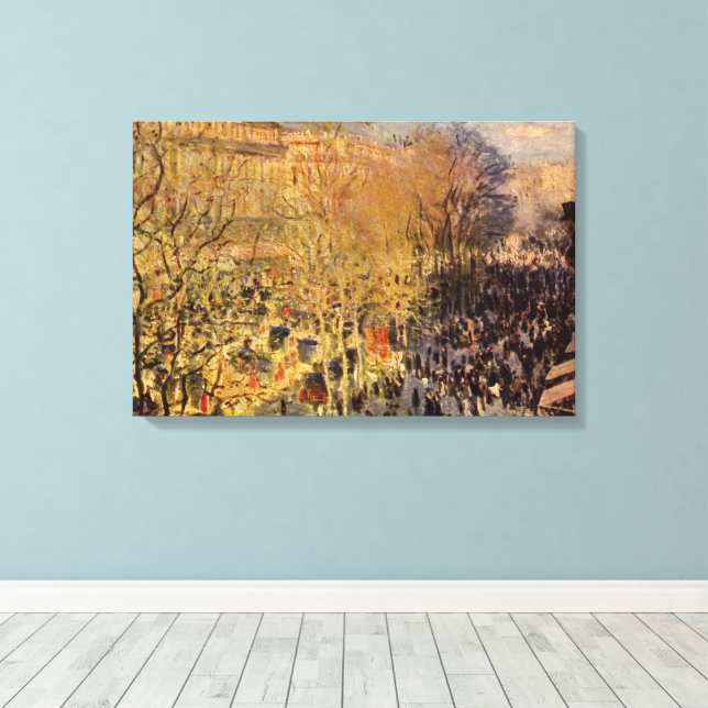 Boulevard des Capucines av Claude Monet, Finkonst Canvastryck (Insitu (trägolv))