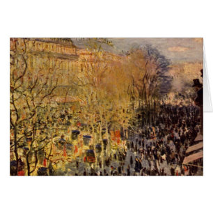 Boulevard des Capucines av Claude Monet, Finkonst Hälsningskort
