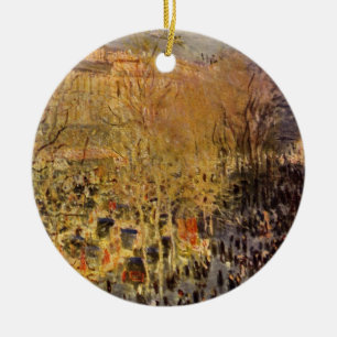 Boulevard des Capucines av Claude Monet, Finkonst Julgransprydnad Keramik
