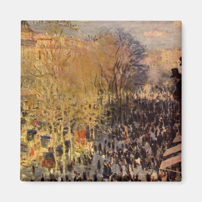 Boulevard des Capucines av Claude Monet, Finkonst Magnet (Framsidan)