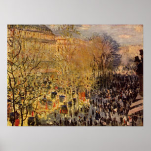 Boulevard des Capucines av Claude Monet, Finkonst Poster