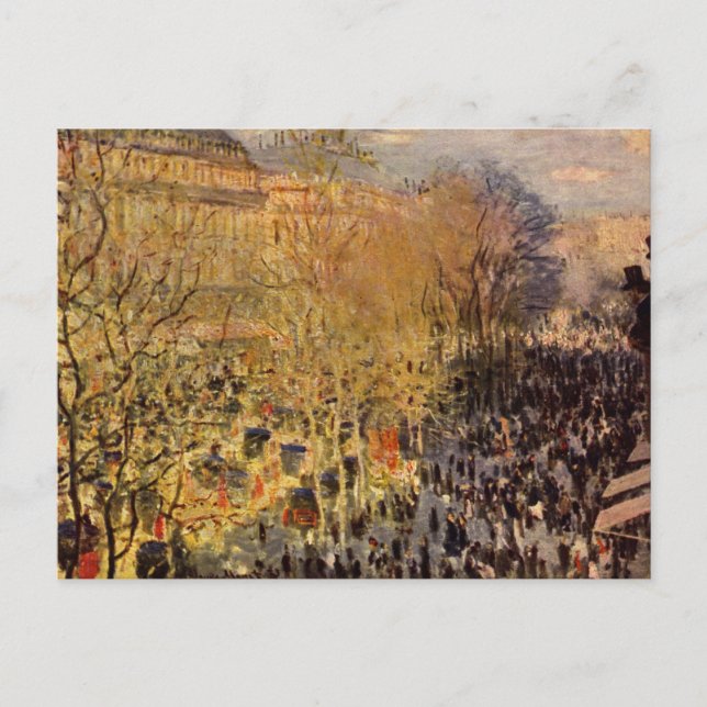Boulevard des Capucines av Claude Monet, Finkonst Vykort (Framsida)