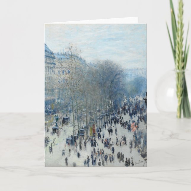 Boulevard des Capucines av Claude Monet Helgkort (Framsida)