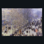 Boulevard des Capucines av Claude Monet, konst Bordstablett<br><div class="desc">Boulevard des Capucines (1873) av Claude Monet är en vintage bra-bild av cityscape-målning med en gata i Paris, Frankrike. Boulevard des Capucines är en av de fyra "grands boulevards" i Paris, en boulevardkedja som går i öster-väster som även omfattar Boulevard de la Madeleine, Boulevard des Italiens och Boulevard Montmartre. Om...</div>