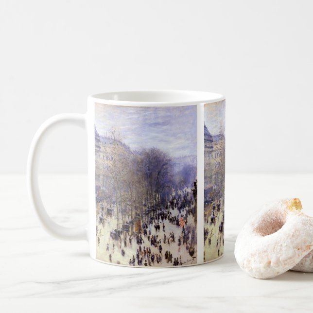 Boulevard des Capucines av Claude Monet, konst Kaffemugg (Med munk)
