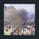 Boulevard des Capucines av Claude Monet, konst Magnet<br><div class="desc">Boulevard des Capucines (1873) av Claude Monet är en vintage bra-bild av cityscape-målning med en gata i Paris, Frankrike. Boulevard des Capucines är en av de fyra "grands boulevards" i Paris, en boulevardkedja som går i öster-väster som även omfattar Boulevard de la Madeleine, Boulevard des Italiens och Boulevard Montmartre. Om...</div>
