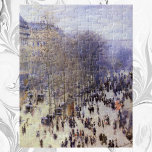 Boulevard des Capucines av Claude Monet, konst Pussel<br><div class="desc">Boulevard des Capucines (1873) av Claude Monet är en vintage bra-bild av cityscape-målning med en gata i Paris, Frankrike. Boulevard des Capucines är en av de fyra "grands boulevards" i Paris, en boulevardkedja som går i öster-väster som även omfattar Boulevard de la Madeleine, Boulevard des Italiens och Boulevard Montmartre. Om...</div>