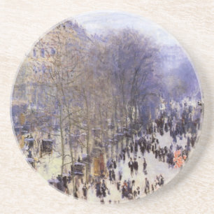 Boulevard des Capucines av Claude Monet, konst Underlägg Sandsten