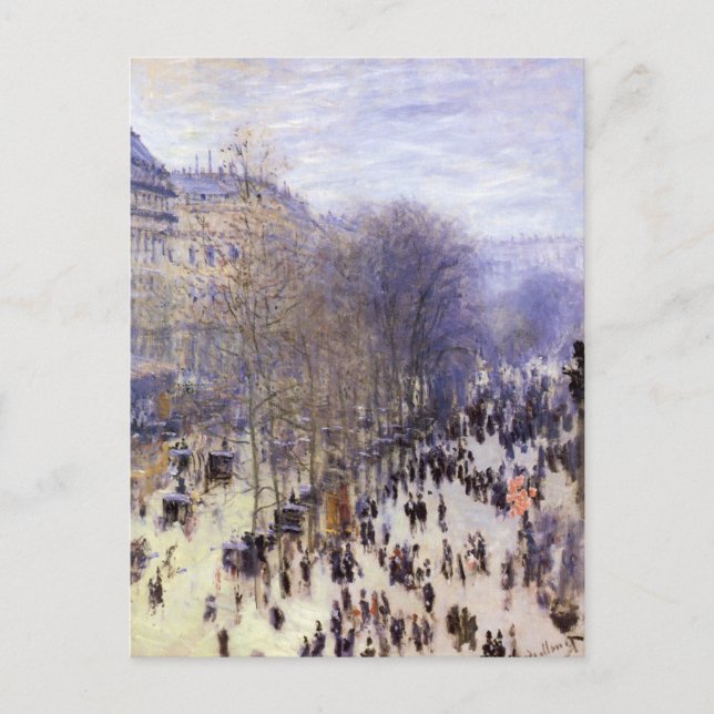 Boulevard des Capucines av Claude Monet, konst Vykort (Framsida)