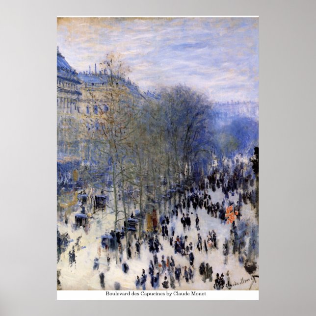 Boulevard des Capucines av Claude Monet Poster (Framsidan)