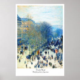 Boulevard des Capucines Claude Monet bra art Poster