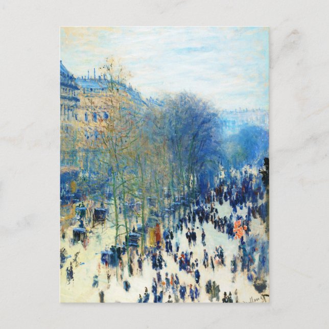 Boulevard des Capucines Claude Monet bra art Vykort (Framsida)