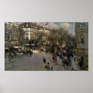 Boulevard des Italiens, 1900 Poster
