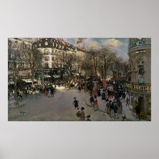 Boulevard des Italiens, 1900 Poster (Framsidan)