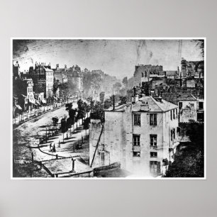 Boulevard du Temple Paris Frankrike 1838 Poster