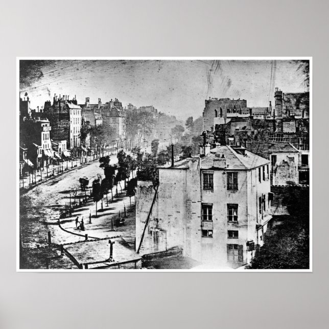 Boulevard du Temple Paris Frankrike 1838 Poster (Framsidan)