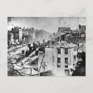 Boulevard du Temple Paris Frankrike 1838 Vykort
