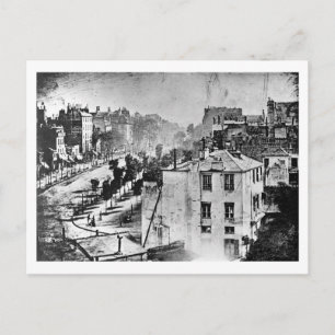 Boulevard du Temple Paris Frankrike 1838 Vykort