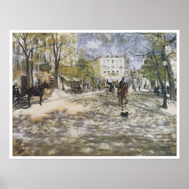 Boulevard i Paris, 1888 Jean-Francois Raffaelli Poster (Framsidan)