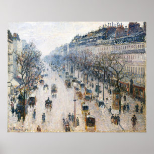 Boulevard Montmartre 1897 av Camille Pissarro Poster