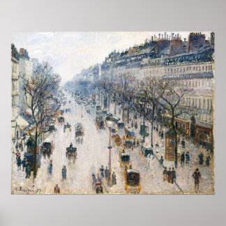 Boulevard Montmartre 1897 av Camille Pissarro Poster
