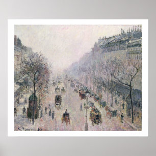 Boulevard Montmartre, 1897 (olja på kanfas) Poster