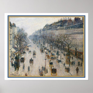 "Boulevard Montmartre" av Camille Pissarro Poster