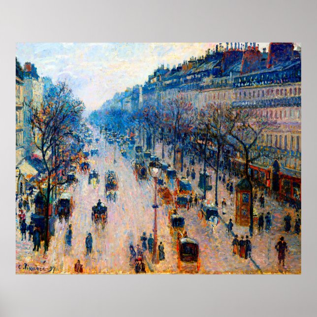 Boulevard Montmartre Camille Pissarro 1897 Poster (Framsidan)