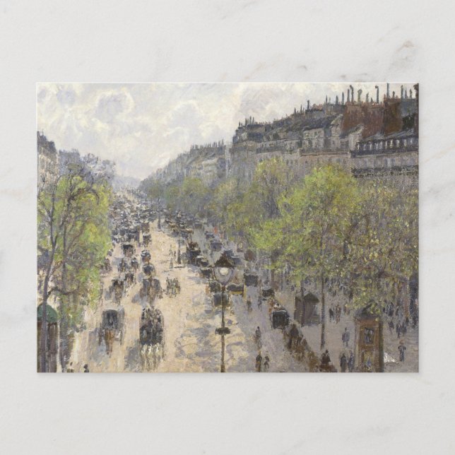Boulevard Montmartre Camille Pissarro Vykort (Framsida)