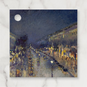 Boulevard Montmartre i Night Pissarro Gåvor Etiketter