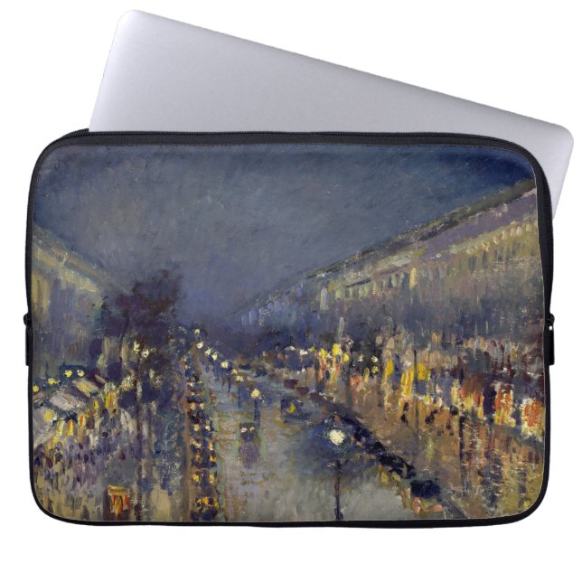 Boulevard Montmartre i Night Pissarro Laptop Fodral (Framsidan)