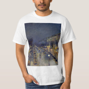 Boulevard Montmartre i Night Pissarro T Shirt