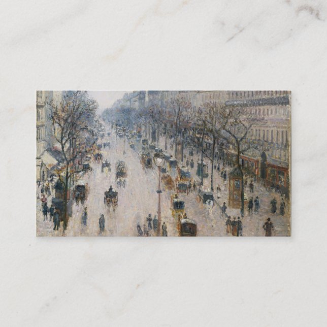 Boulevard Montmartre - Paris - Camille Pissarro Visitkort (Framsida)