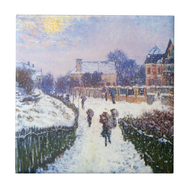 Boulevard Saint Denis Argenteuil av Claude Monet Kakelplatta (Framsidan)