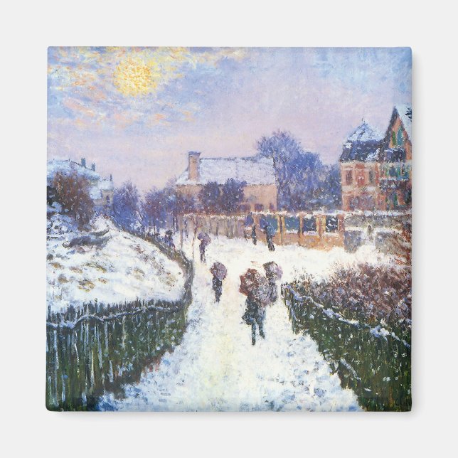Boulevard Saint Denis Argenteuil av Claude Monet Magnet (Framsidan)