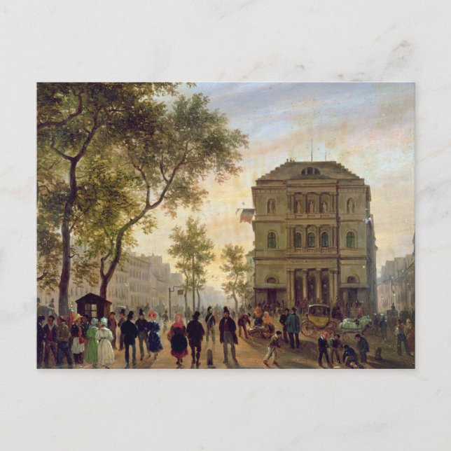 Boulevard Saint-Martin och Theater de Vykort (Framsida)