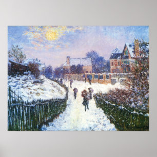 Boulevard Sanktt Denis Argenteuil vid Claude Monet Poster