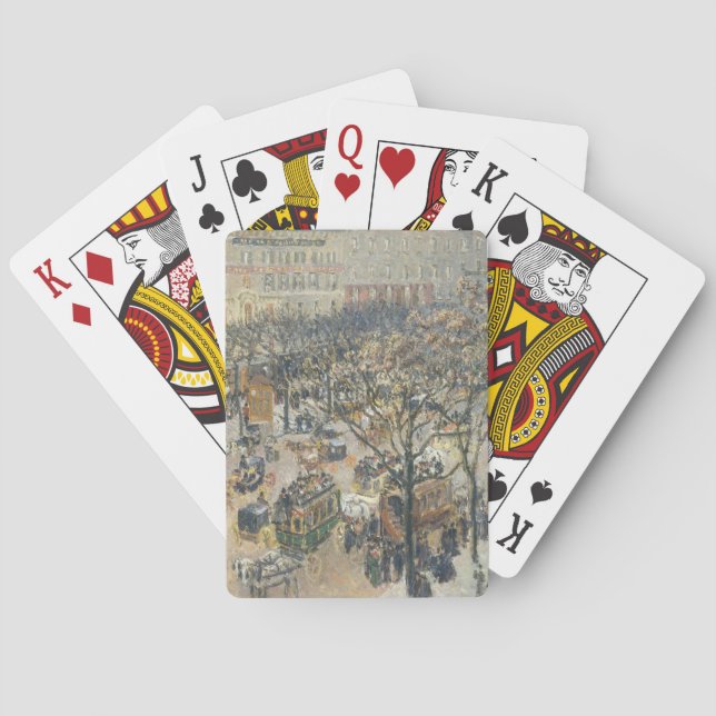 Boulevarddes Italiens, morgon, solljus, 1897 Casinokort (Baksidan)