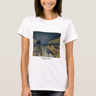 Boulevarde Montmartre på natt~ Camille Pissarro Tee